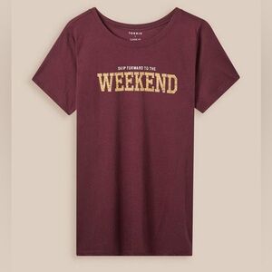 Torrid Weekend Everyday Signature Jersey Crew Neck Tee